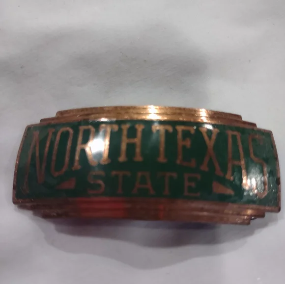Vintage Jenkins North Texas State University belt buckle